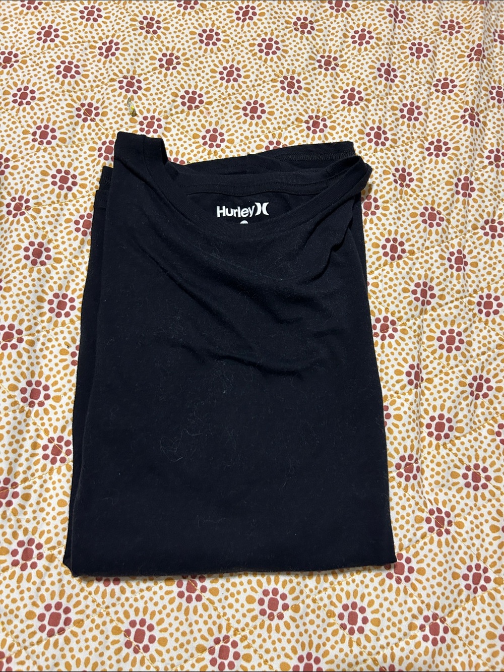 Hurley Black Short Sleeve Tee with Logo